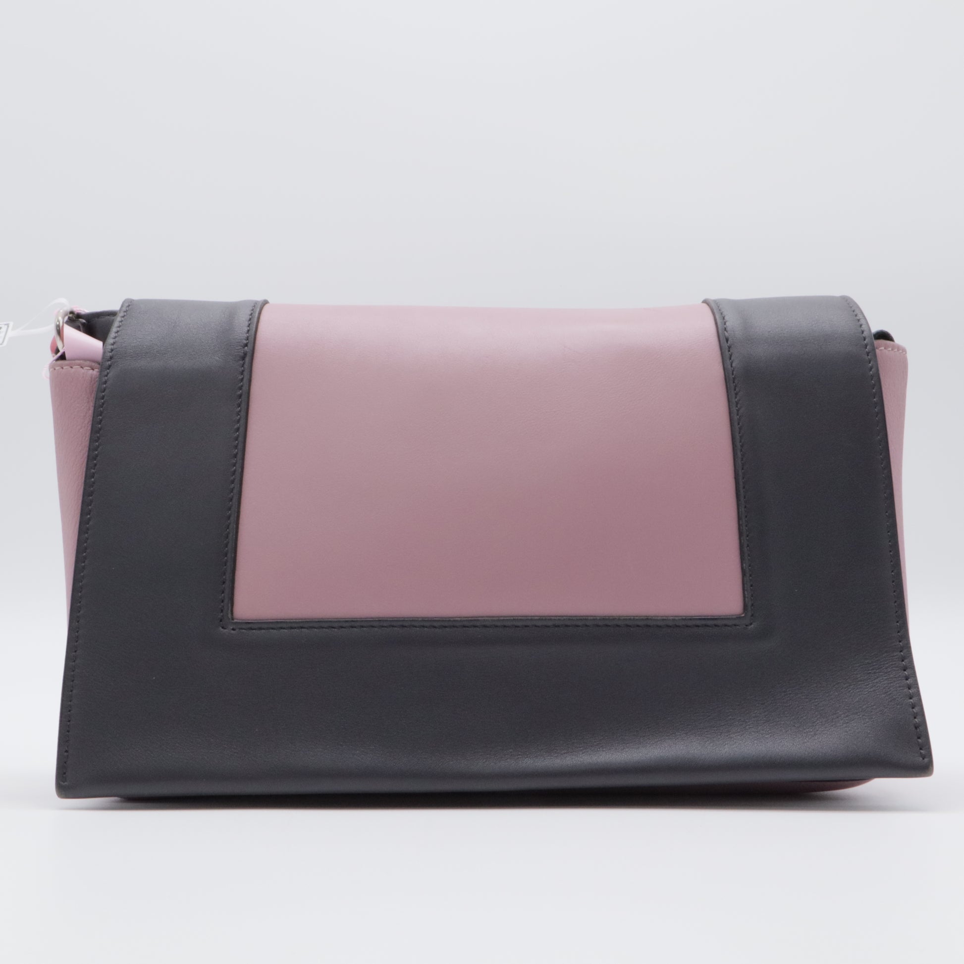 Shiny Smooth Calfskin Medium Frame Shoulder Bag Liquorice Antique Rose twins twins