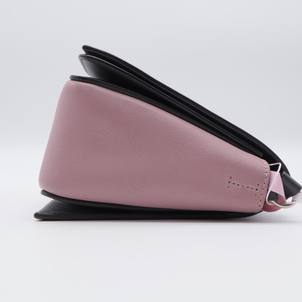 Shiny Smooth Calfskin Medium Frame Shoulder Bag Liquorice Antique Rose twins twins
