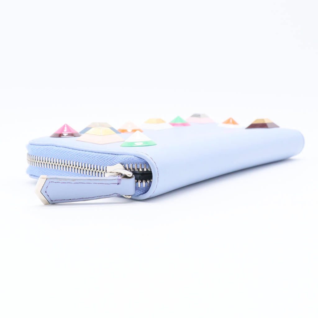 Wallet round fastener long wallet studs leather