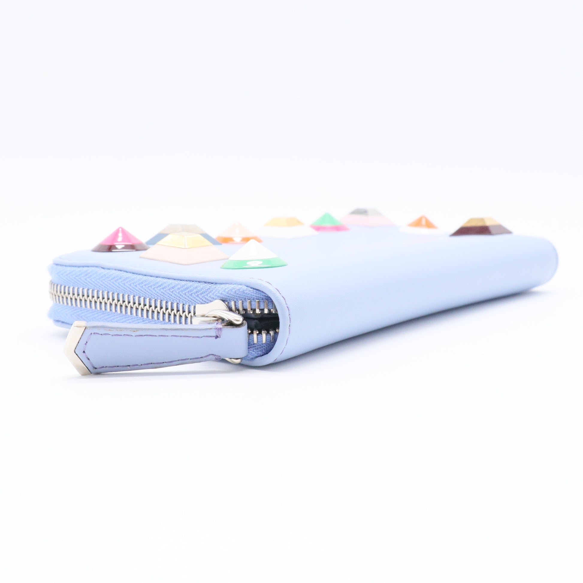 Wallet round fastener long wallet studs leather