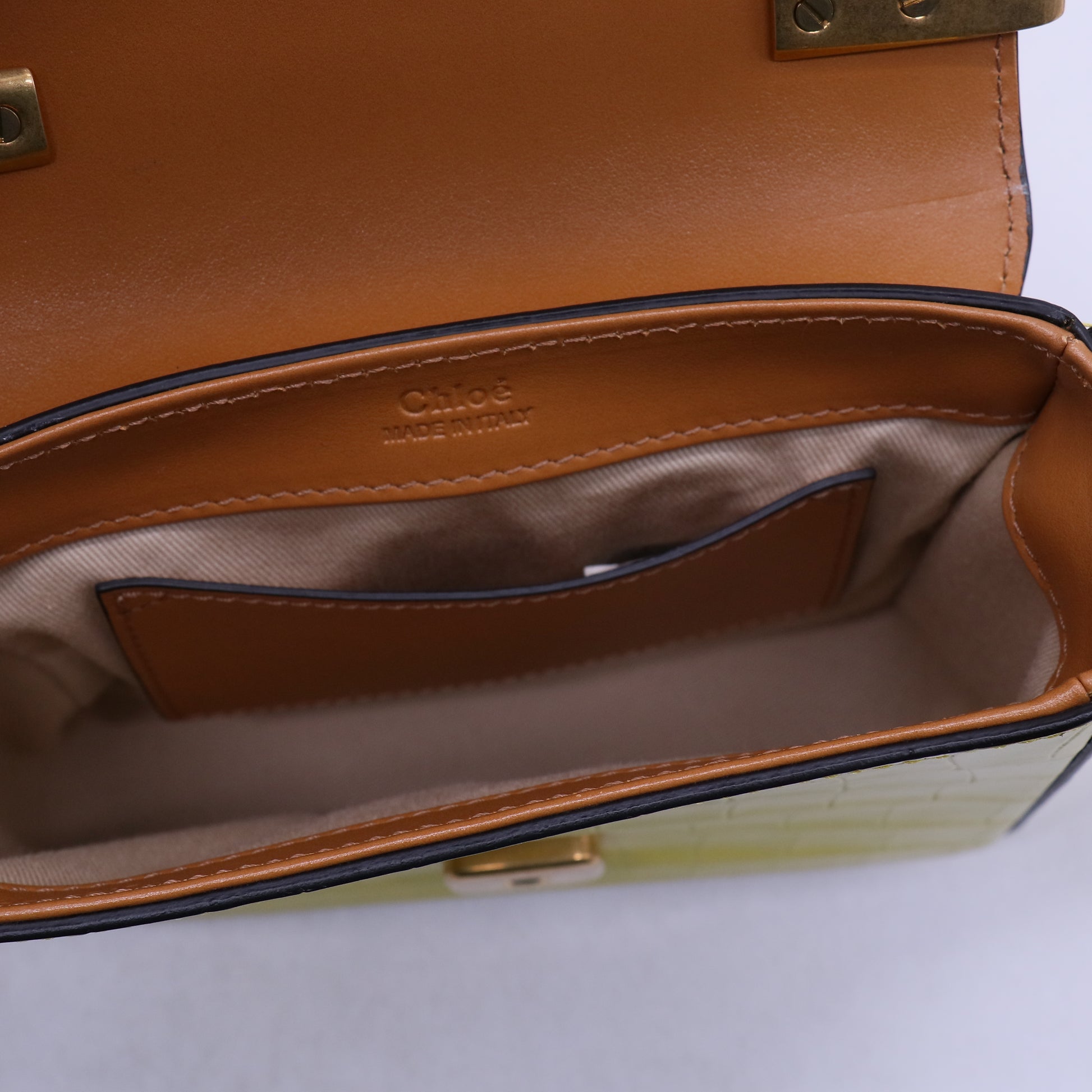 Calfskin Crocodile Embossed Mini C Double Carry B21702