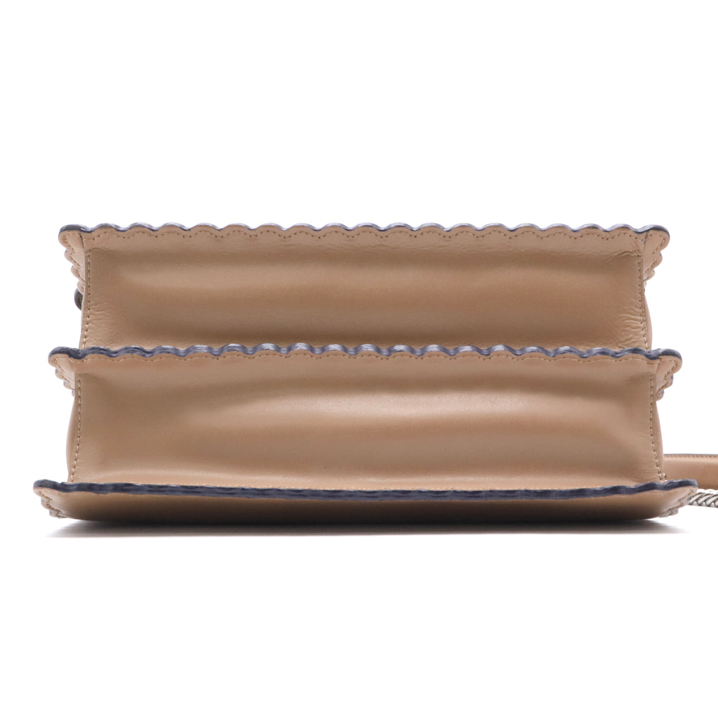 Vitello Liberty Scalloped Studded Kan I Shoulder Bag twins