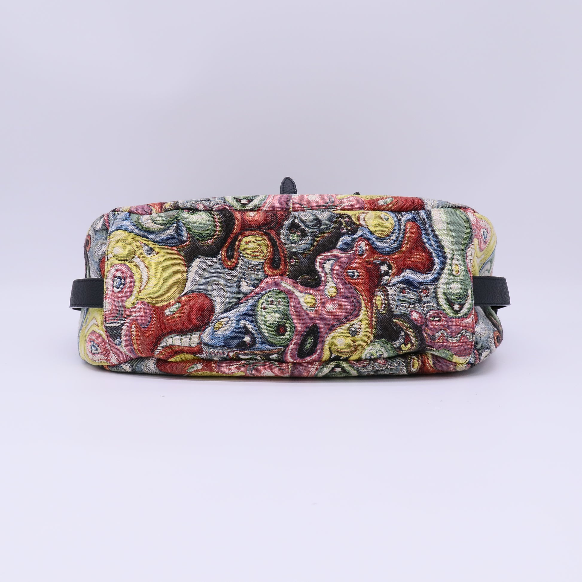 Christian Dior x Kenny Scharf Saddle Soft Bag in a multicolored jacquard canvas