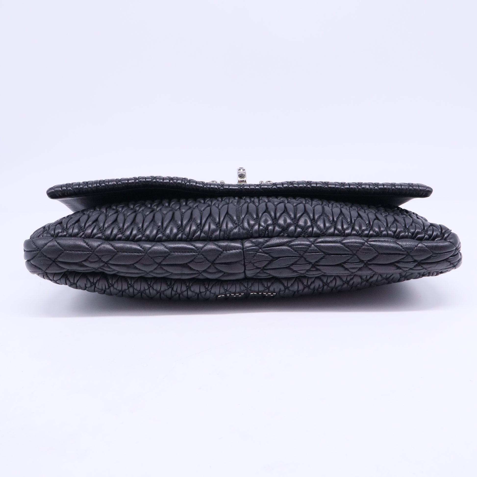 Crystal Embellished Matelasse Leather Shoulder Bag B20562