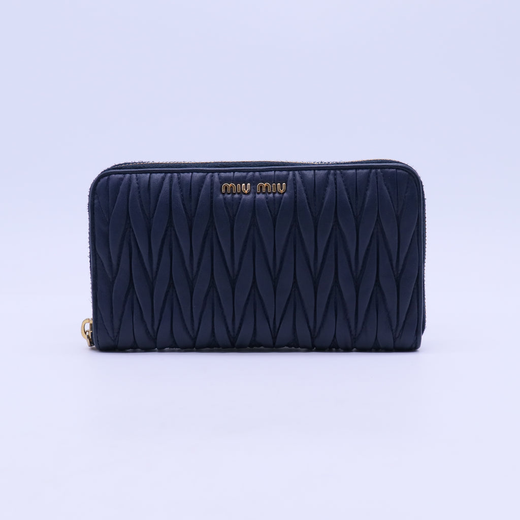 Nappa Matelasse Lux Zip Around Wallet W21139