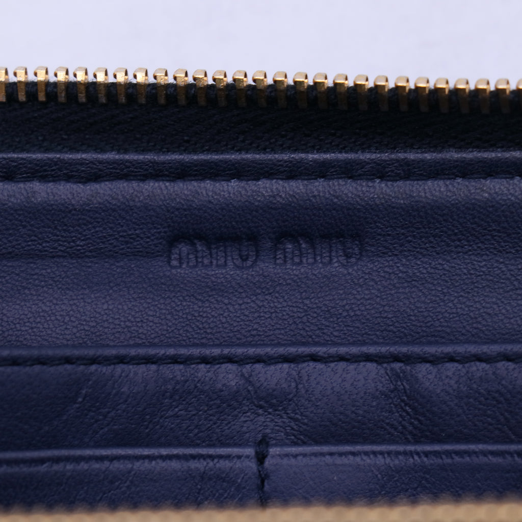 Nappa Matelasse Lux Zip Around Wallet W21139