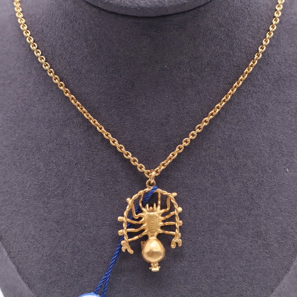 Dior Gold Scorpio Pendant twins LDJ6475