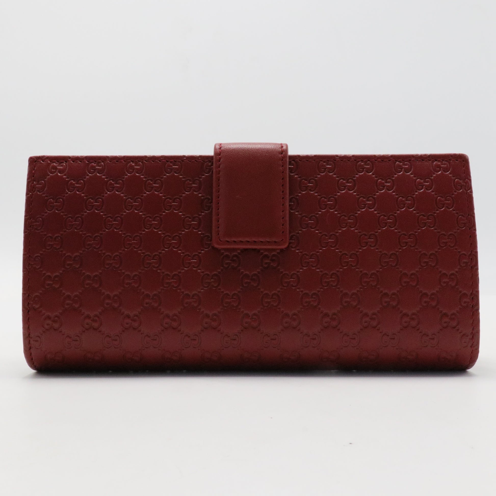 Microguccissima Continental Flap Wallet  Red