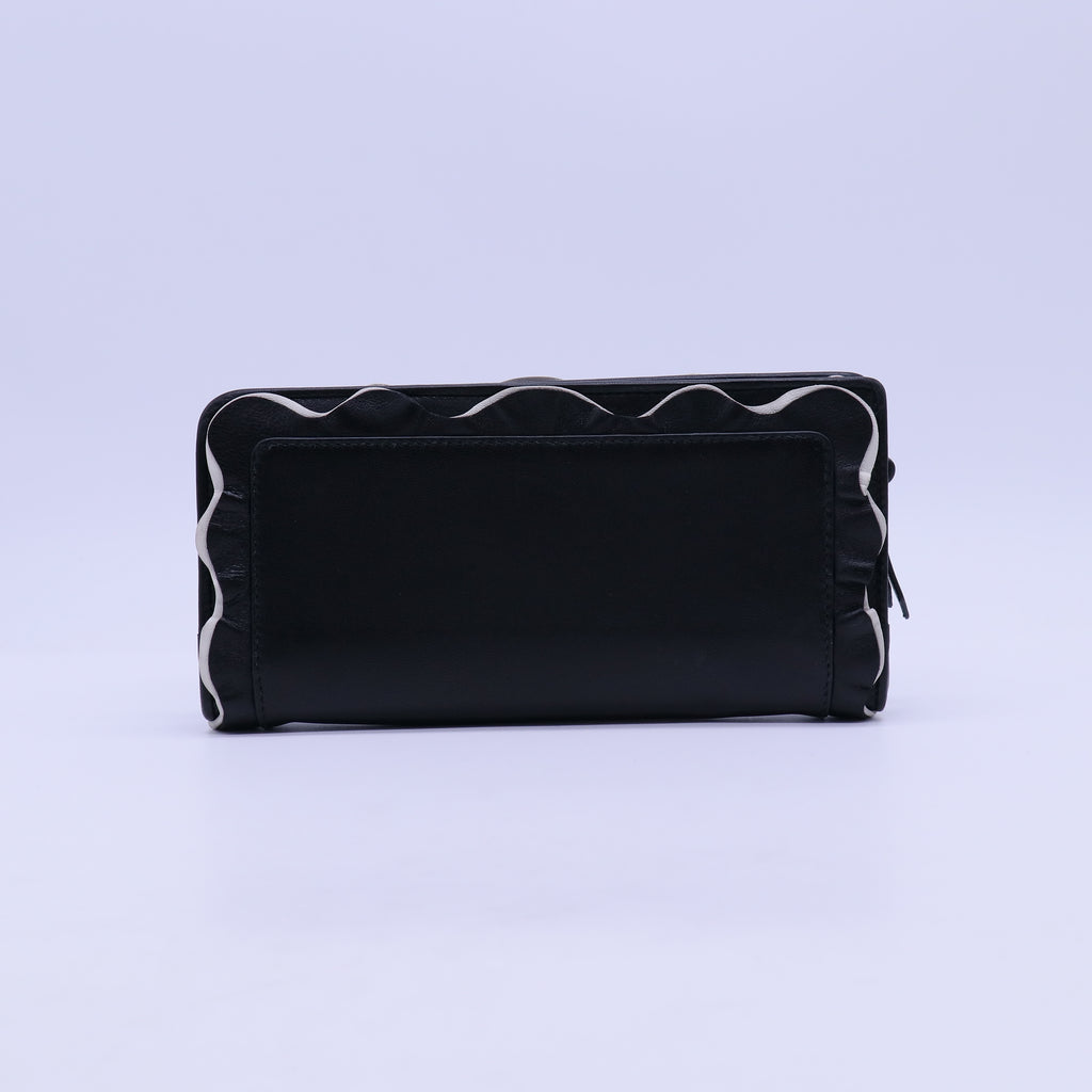Miu Miu Nappa Rouches L-Shaped Zipper Wallet W21023