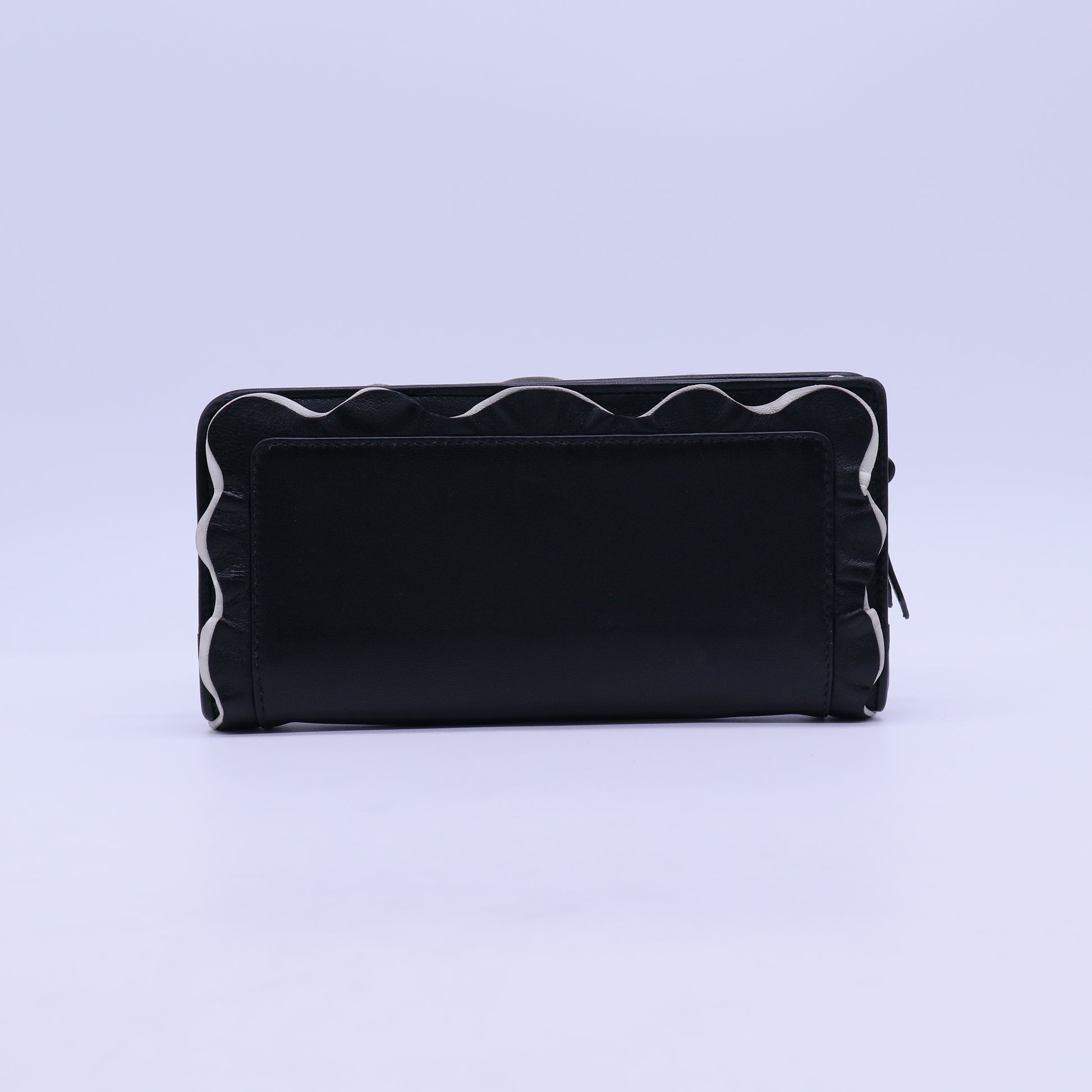 Miu Miu Nappa Rouches L-Shaped Zipper Wallet W21023