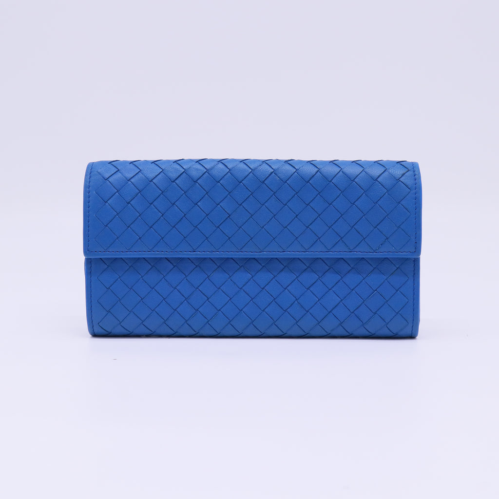 Bottega Veneta Intrecciato Long Flap Wallet W22145