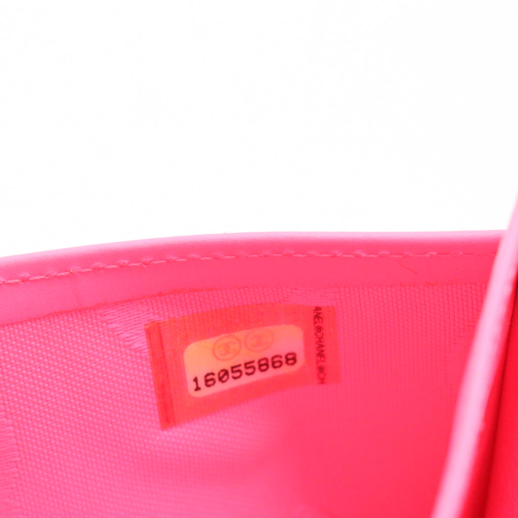 Cambon Bifold Compact Wallet Quilted Lambskin Long