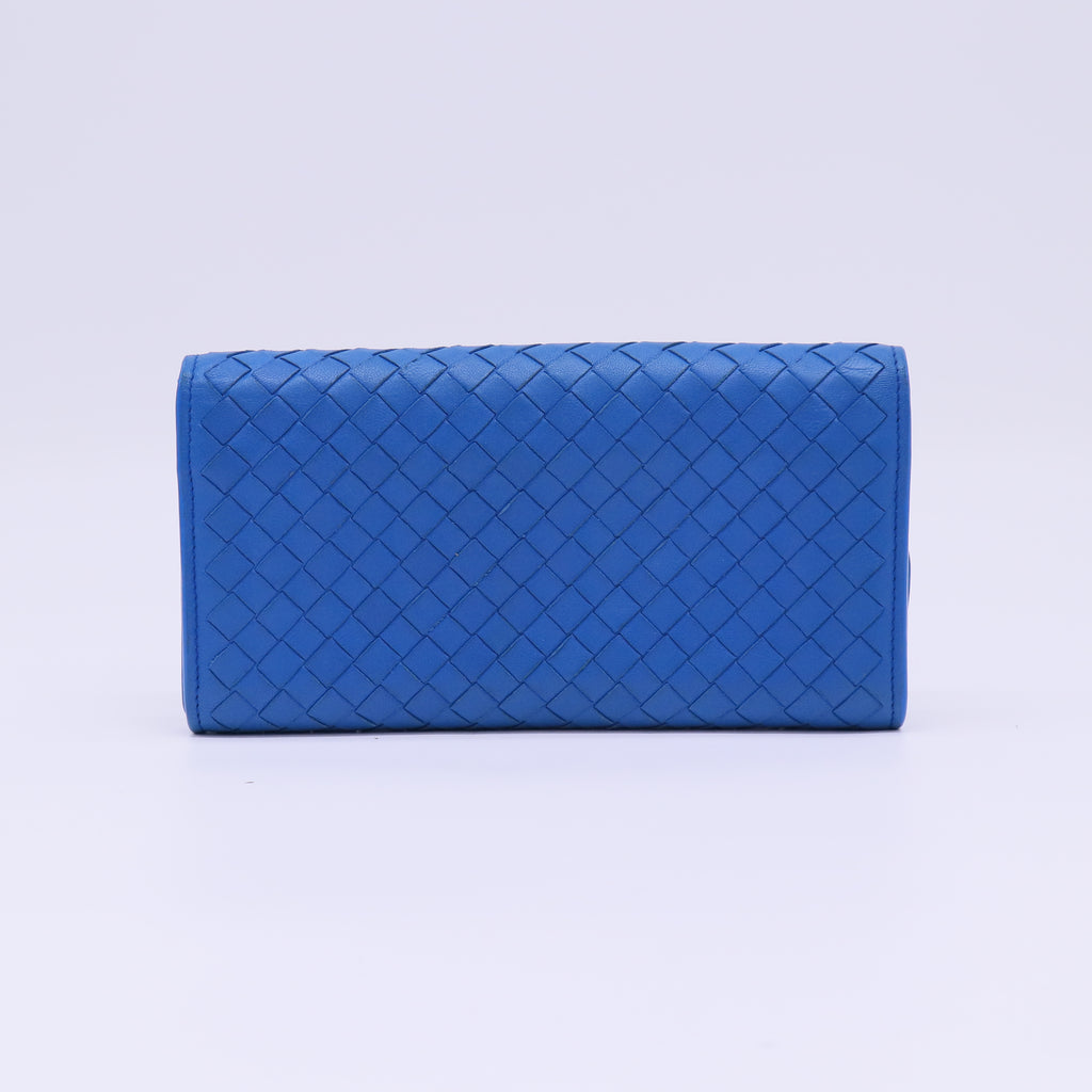 Bottega Veneta Intrecciato Long Flap Wallet W22145