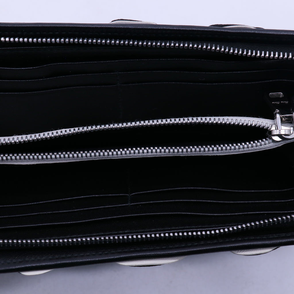 Miu Miu Nappa Rouches L-Shaped Zipper Wallet W21023