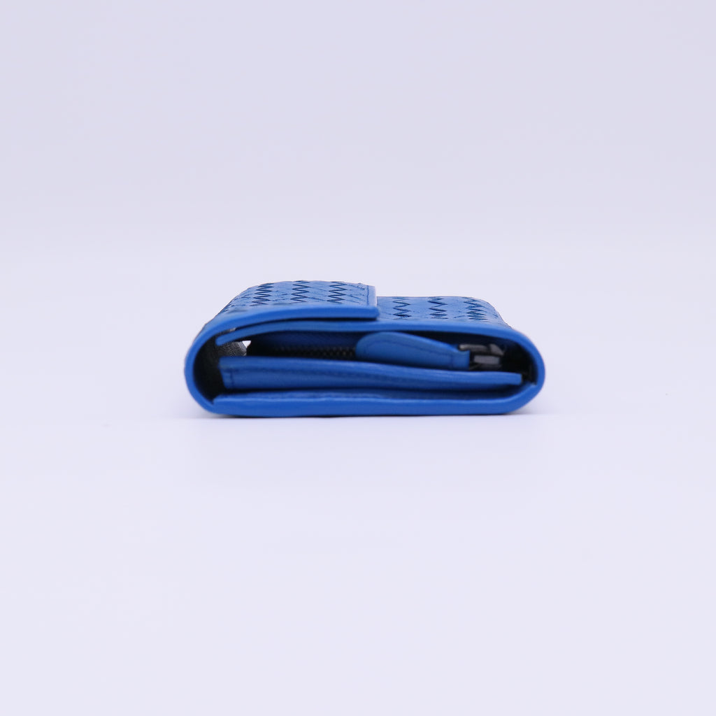 Bottega Veneta Intrecciato Long Flap Wallet W22145