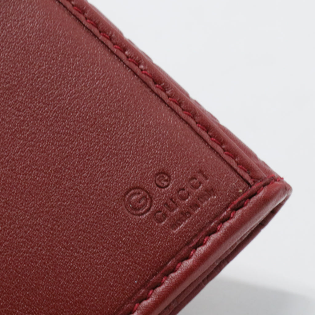 Microguccissima Continental Flap Wallet  Red