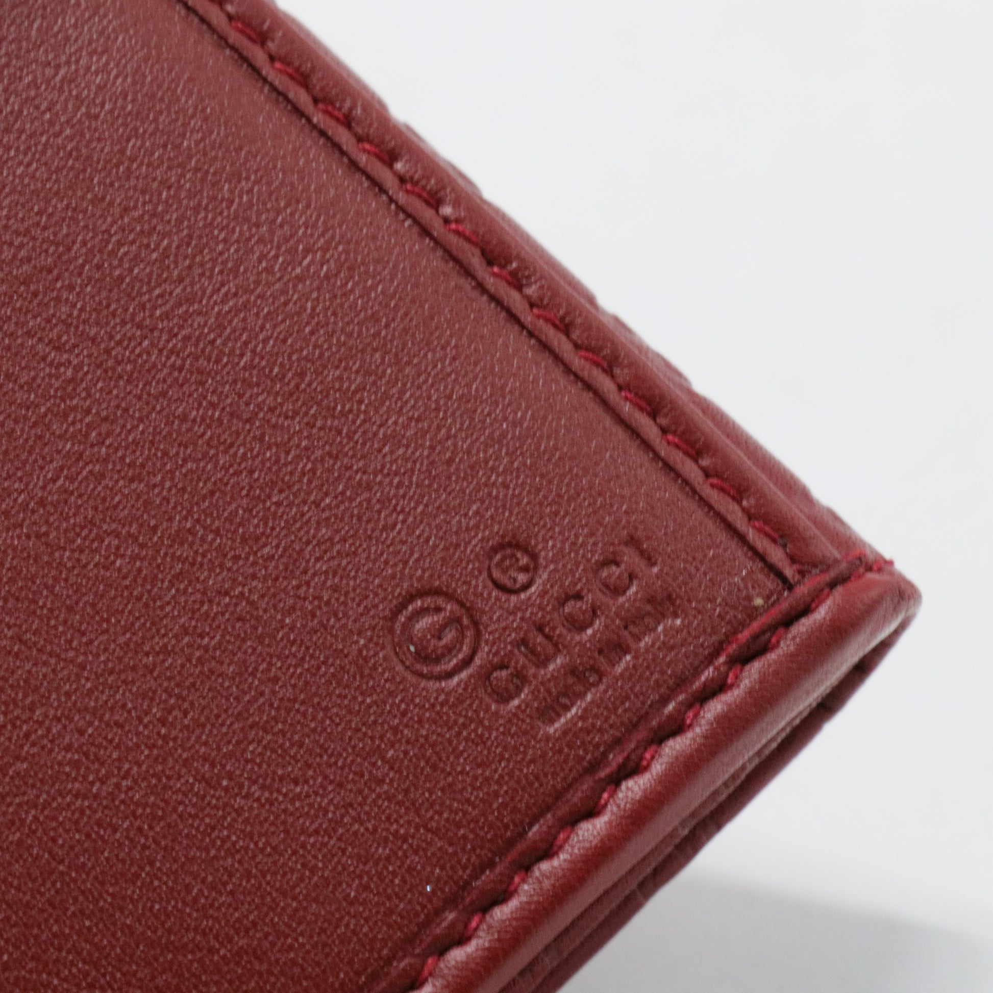 Microguccissima Continental Flap Wallet  Red