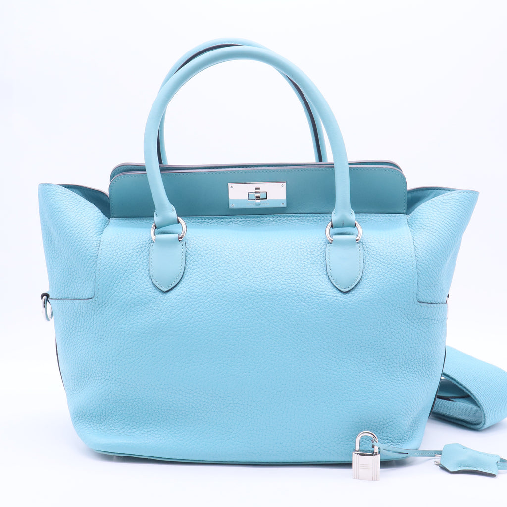 Toolbox leather handbag B12364