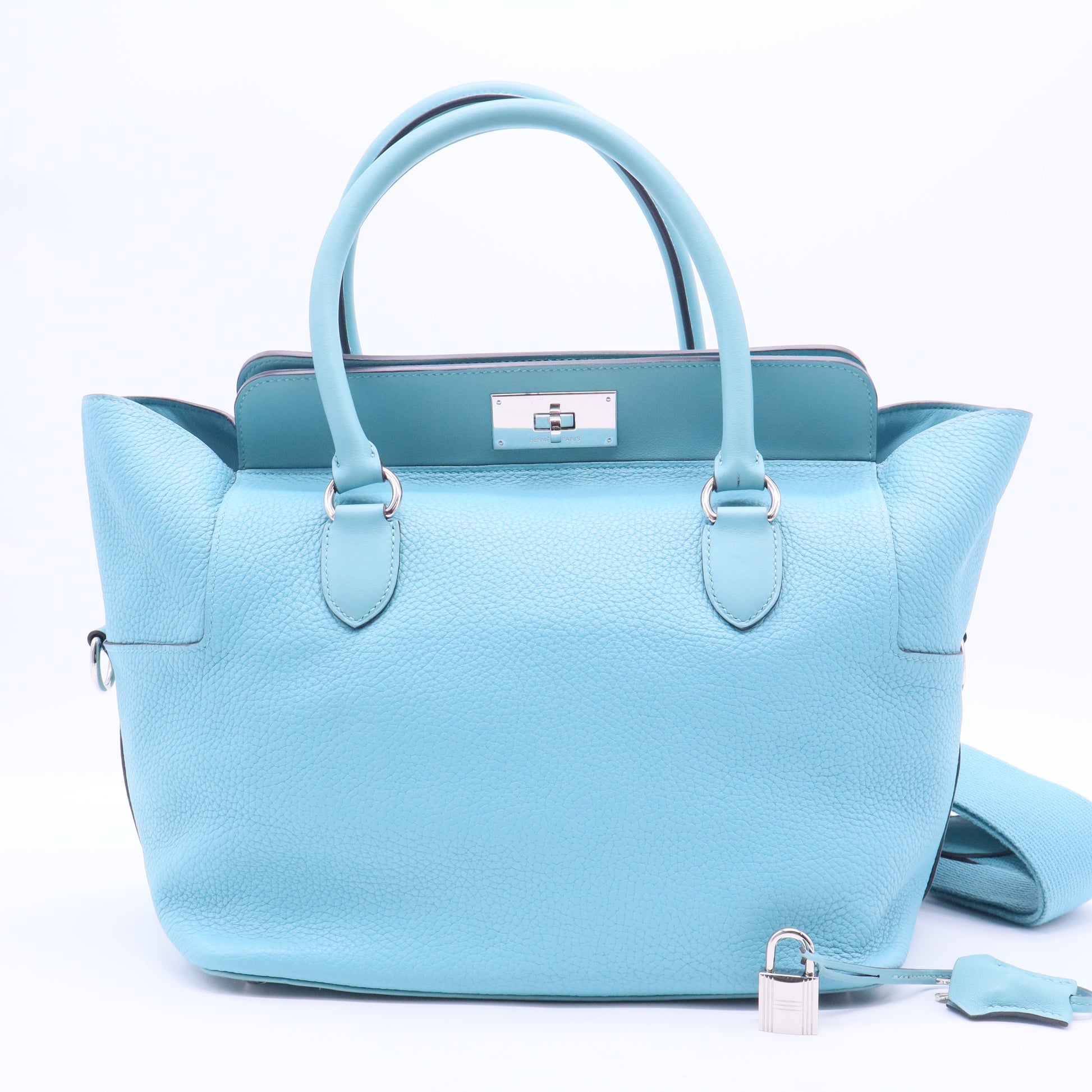 Toolbox leather handbag B12364