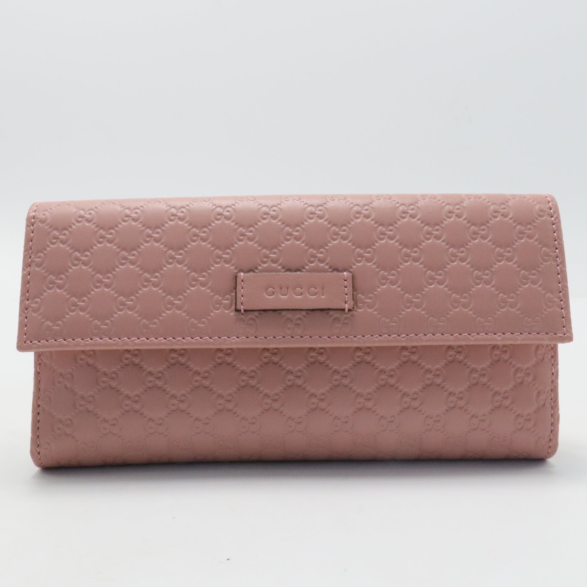 Microguccissima Continental Flap Wallet Soft Pink