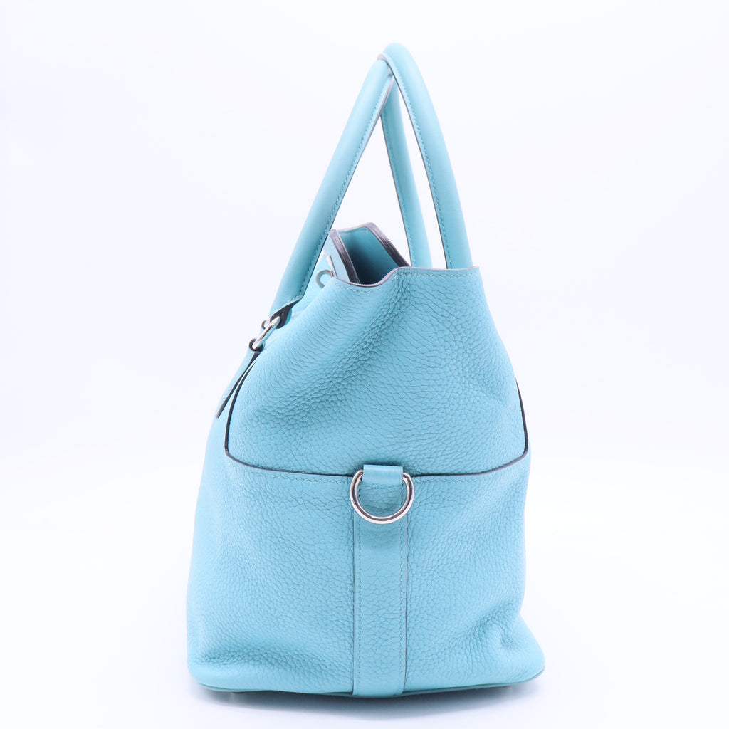 Toolbox leather handbag B12364