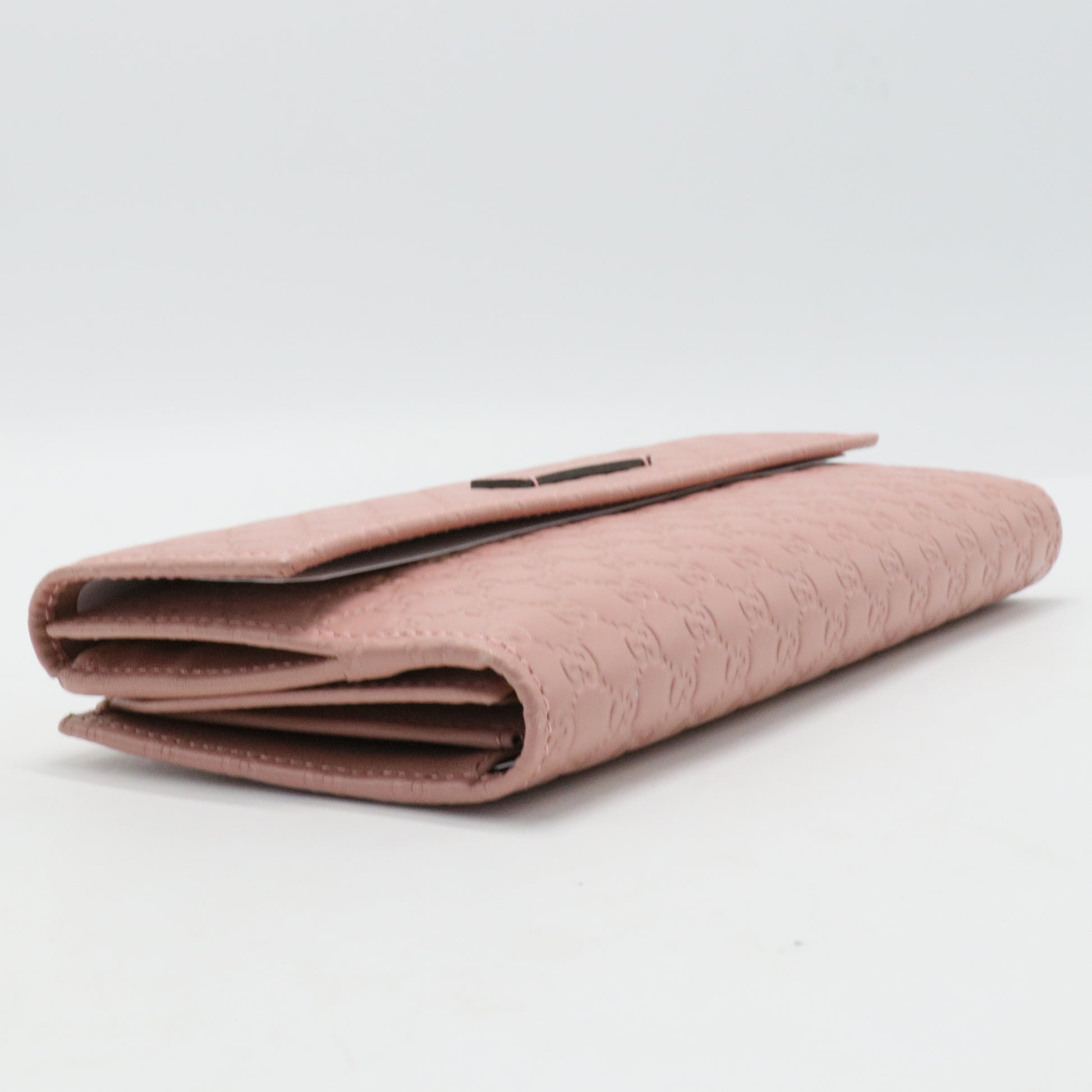 Microguccissima Continental Flap Wallet Soft Pink
