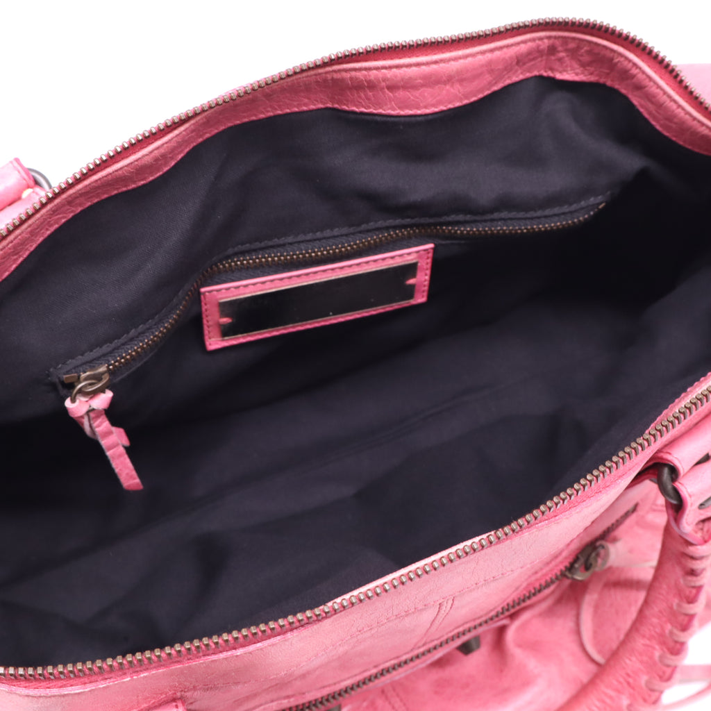 Balenciaga Bubblegum Lambskin Leather Weekender Bag LDM-1693
