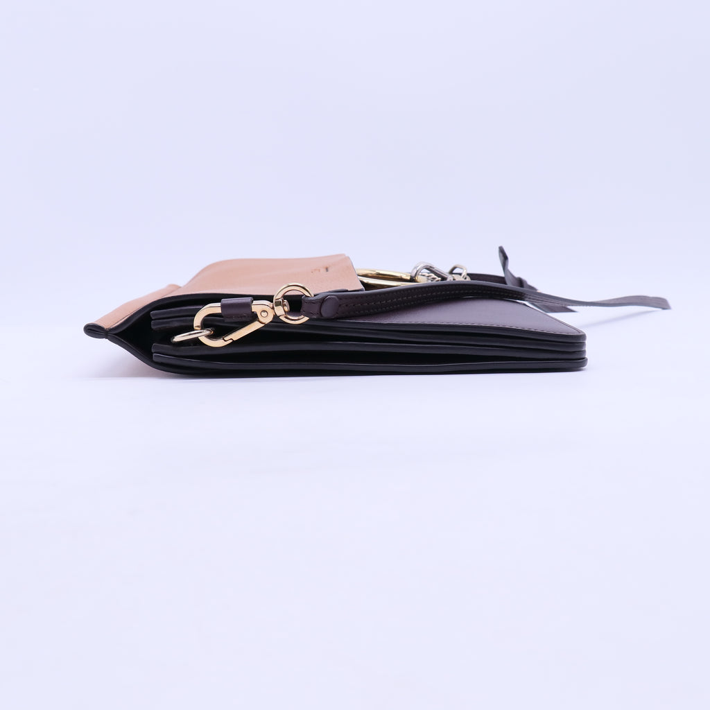 Suede Calfskin Medium Faye Shoulder Bag Tobacco B21734