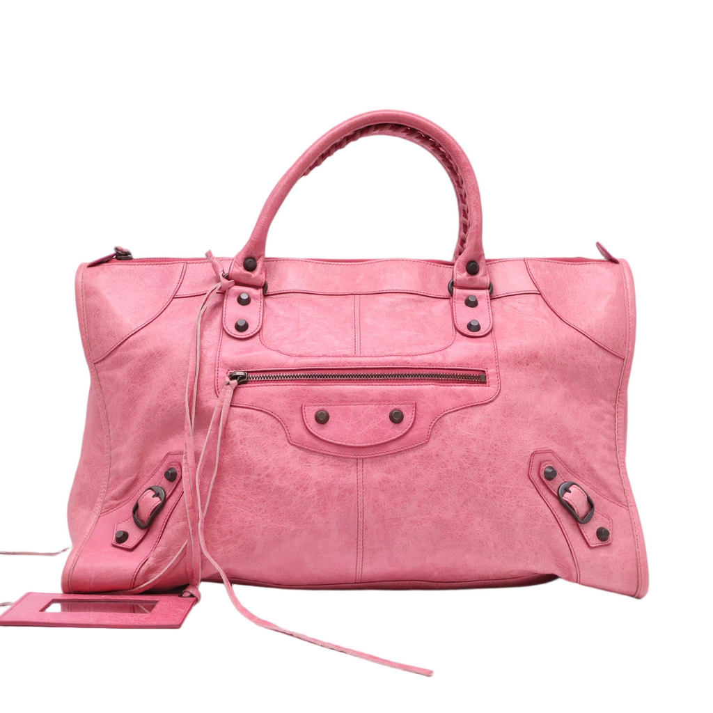 Balenciaga Bubblegum Lambskin Leather Weekender Bag LDM-1693