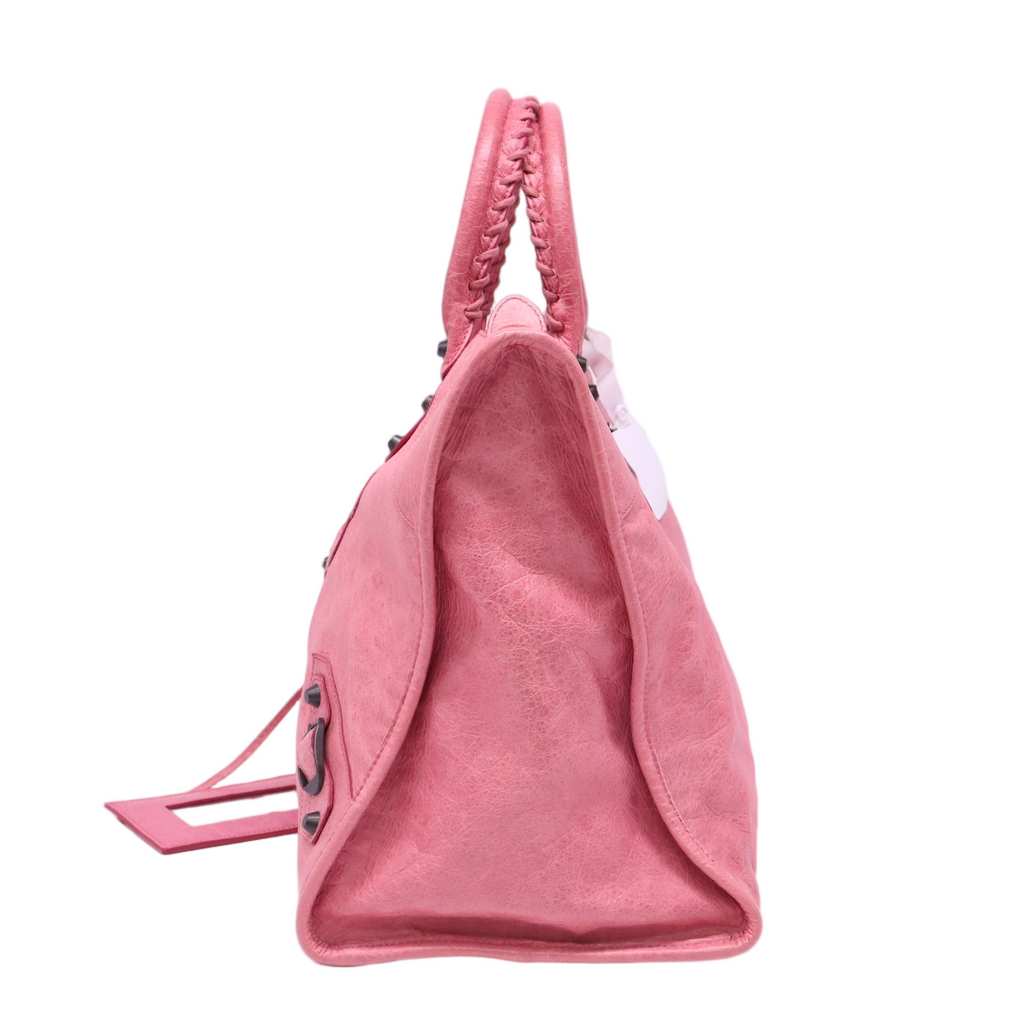 Balenciaga Bubblegum Lambskin Leather Weekender Bag LDM-1693