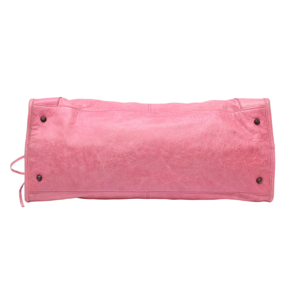 Balenciaga Bubblegum Lambskin Leather Weekender Bag LDM-1693
