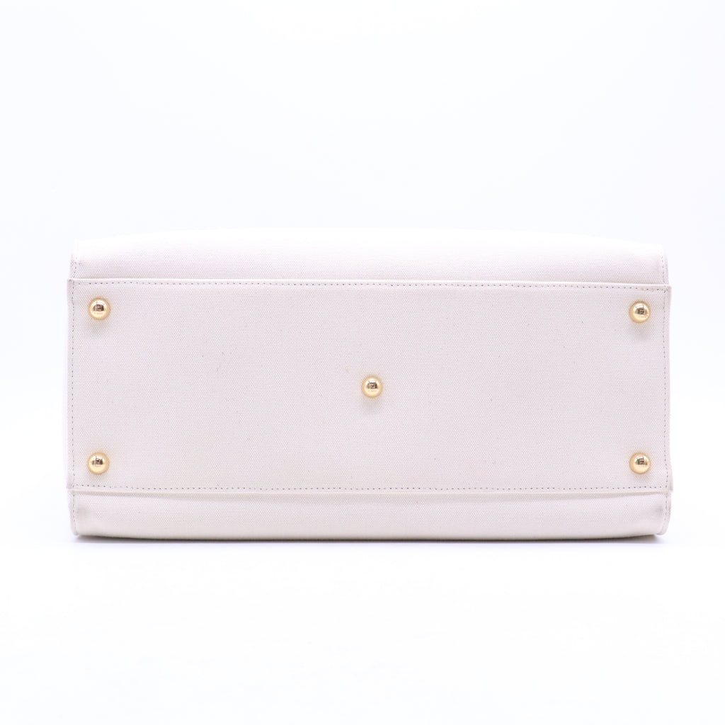 Vitello King Plexiglass Medium Fendi Sunshine Shopper Tote White Ice B21489