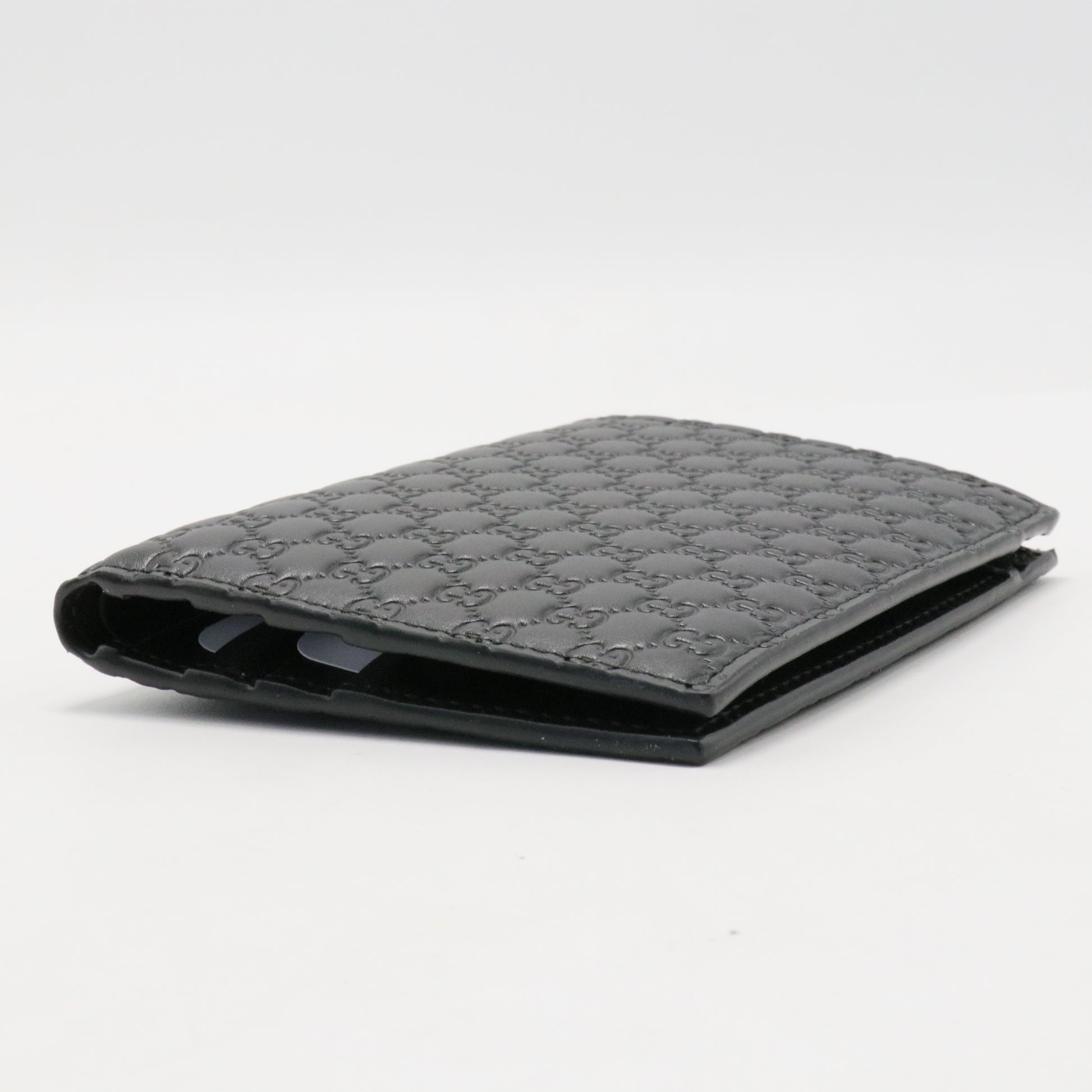 Microguccissima Pattern Leather Bifold Wallet