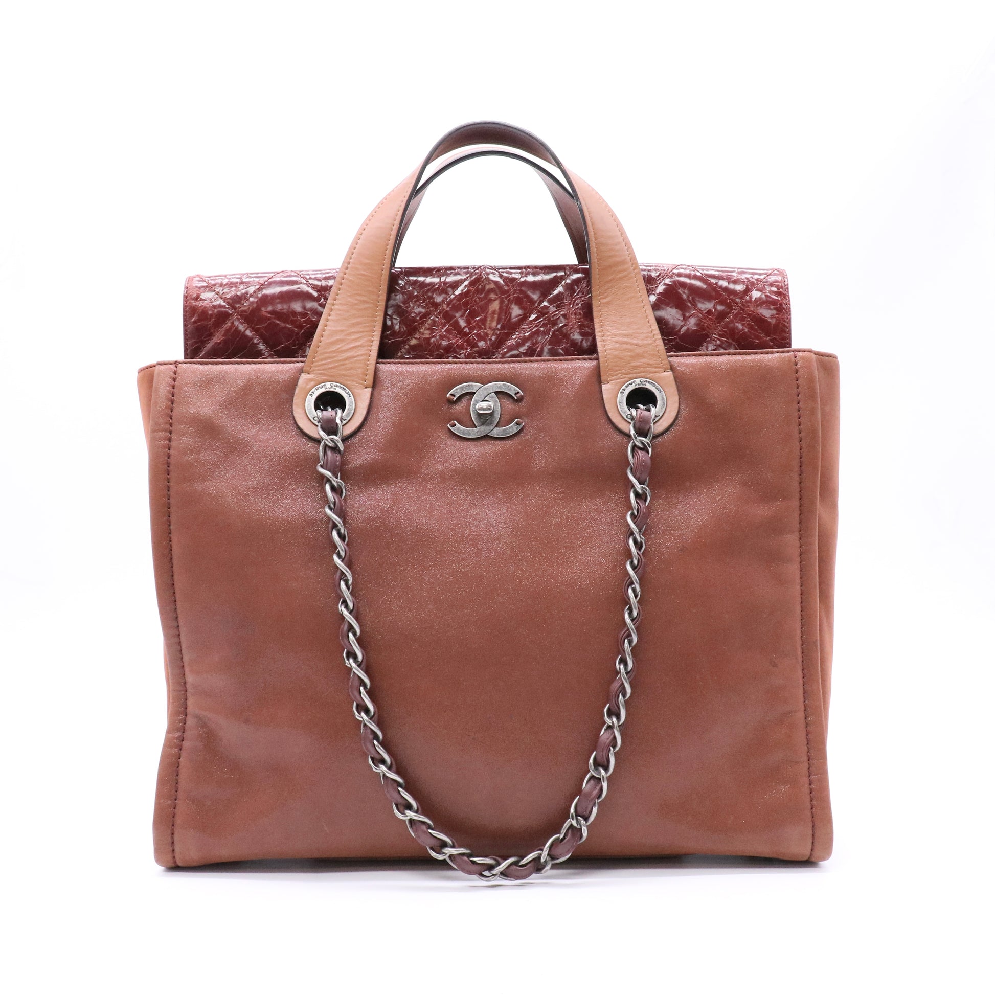 Chanel In The Mix Burgundy Tote Large twins LDJ4697