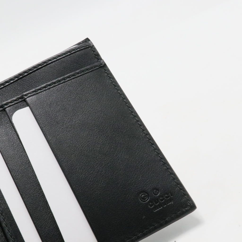 Microguccissima Pattern Leather Bifold Wallet