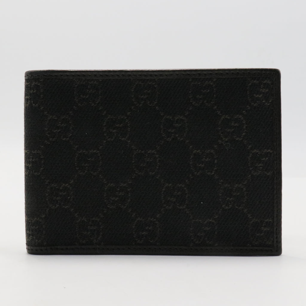 Nylon Monogram Bi-Fold Wallet Black