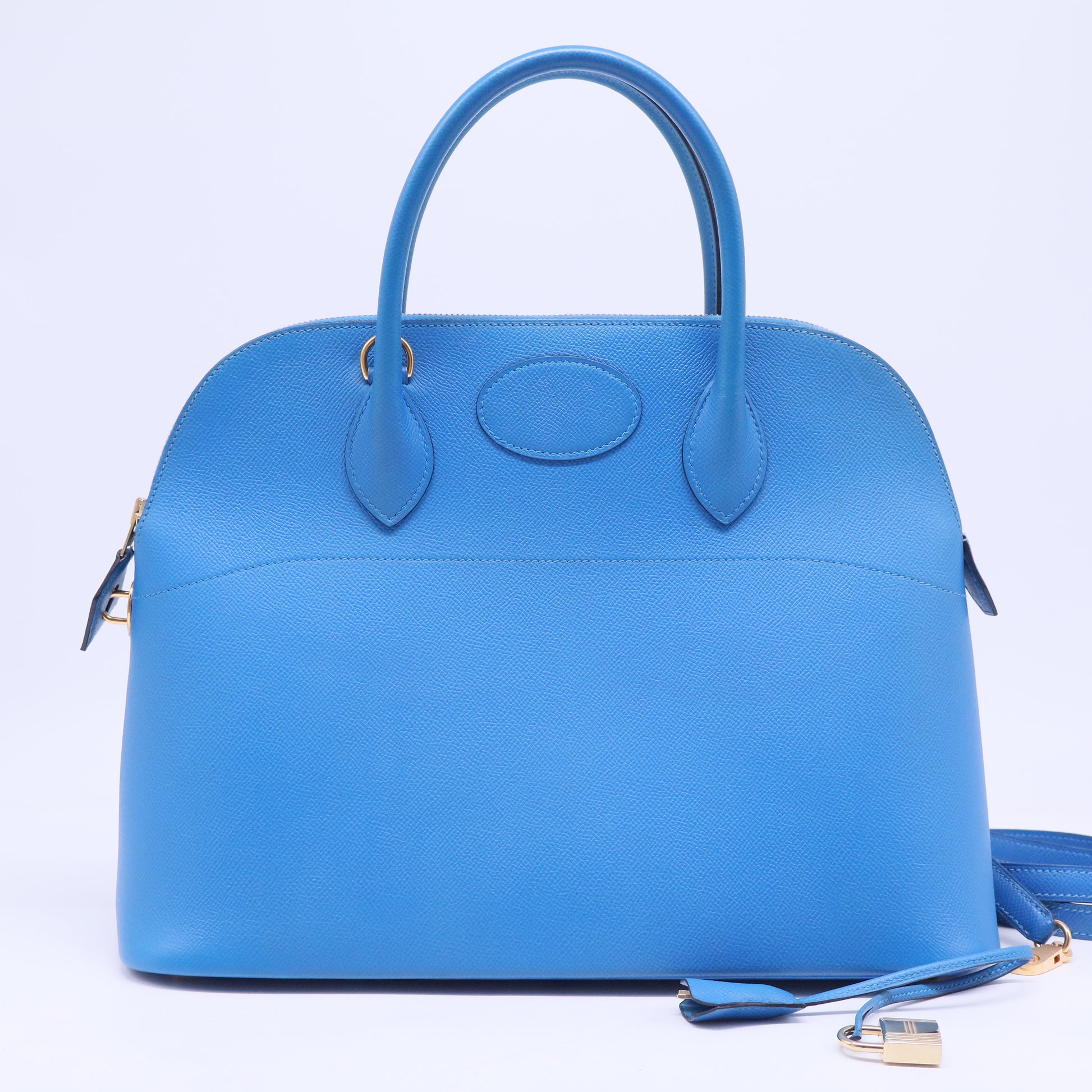 Bleu du Nord Epsom Leather Gold Plated Bolide Bag B20554