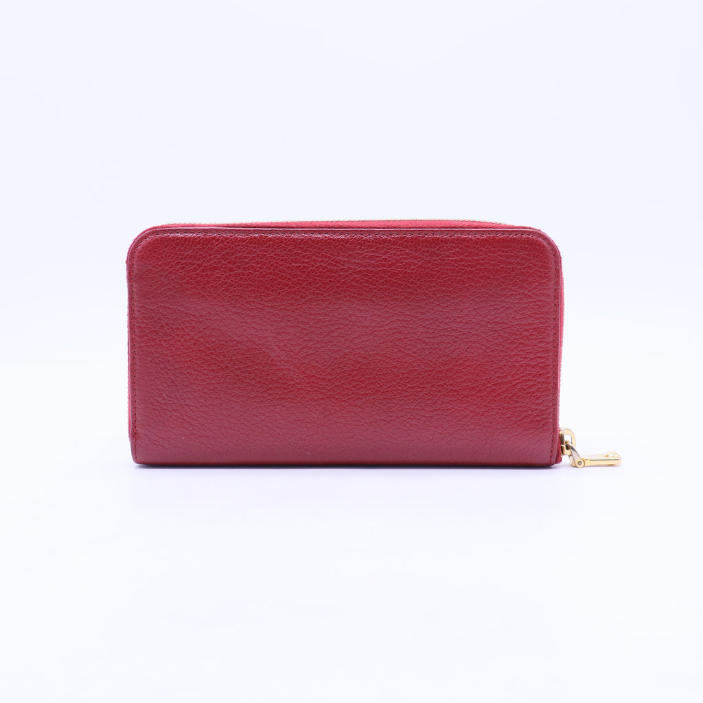 Round Zip Long Wallet Leather W21206