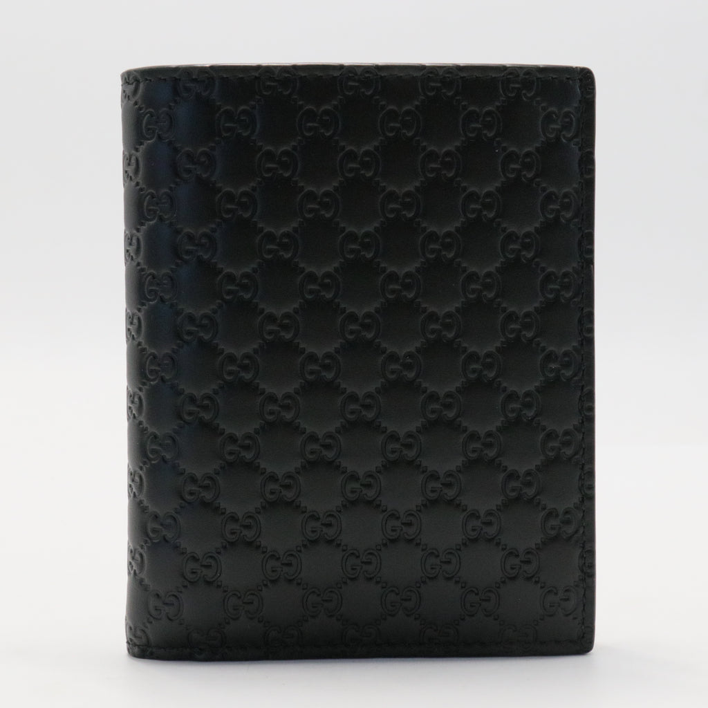Microguccissima Pattern Leather Bifold Wallet