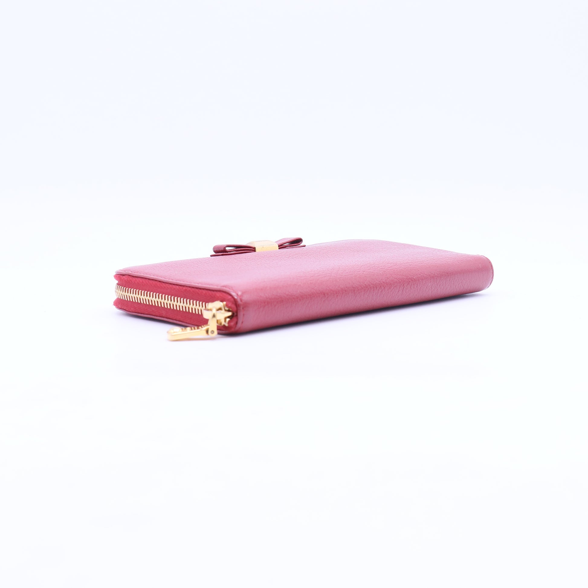 Round Zip Long Wallet Leather W21206