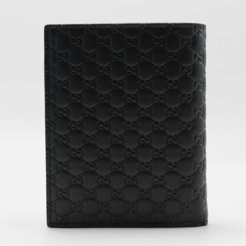 Microguccissima Pattern Leather Bifold Wallet
