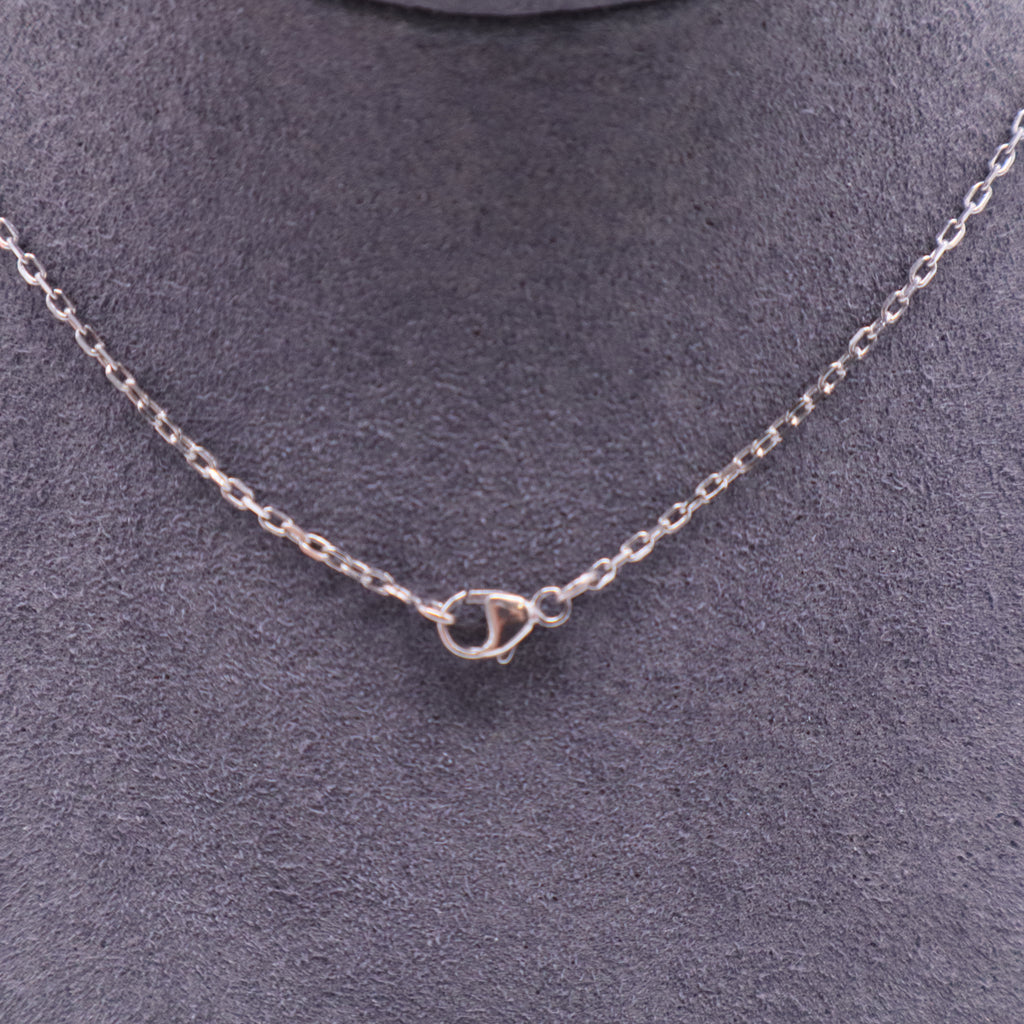 Pop H Pendant Cord Necklace Metal and Enamel W11326