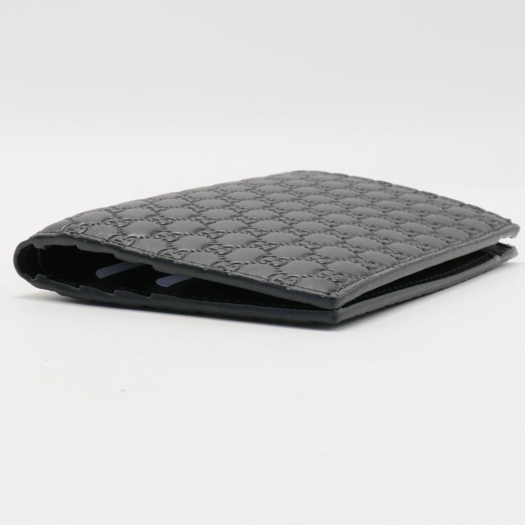 Microguccissima Pattern Leather Bifold Wallet