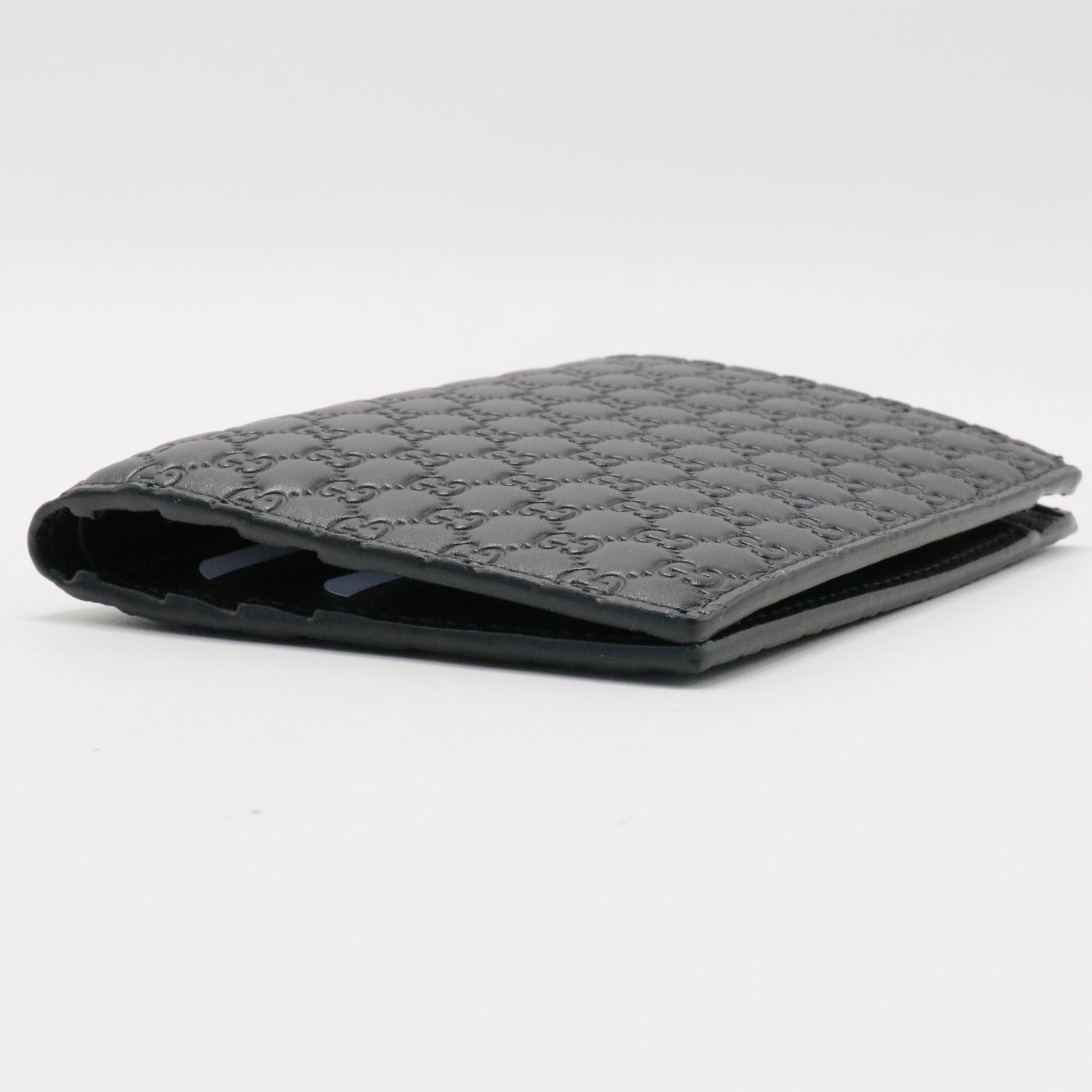 Microguccissima Pattern Leather Bifold Wallet