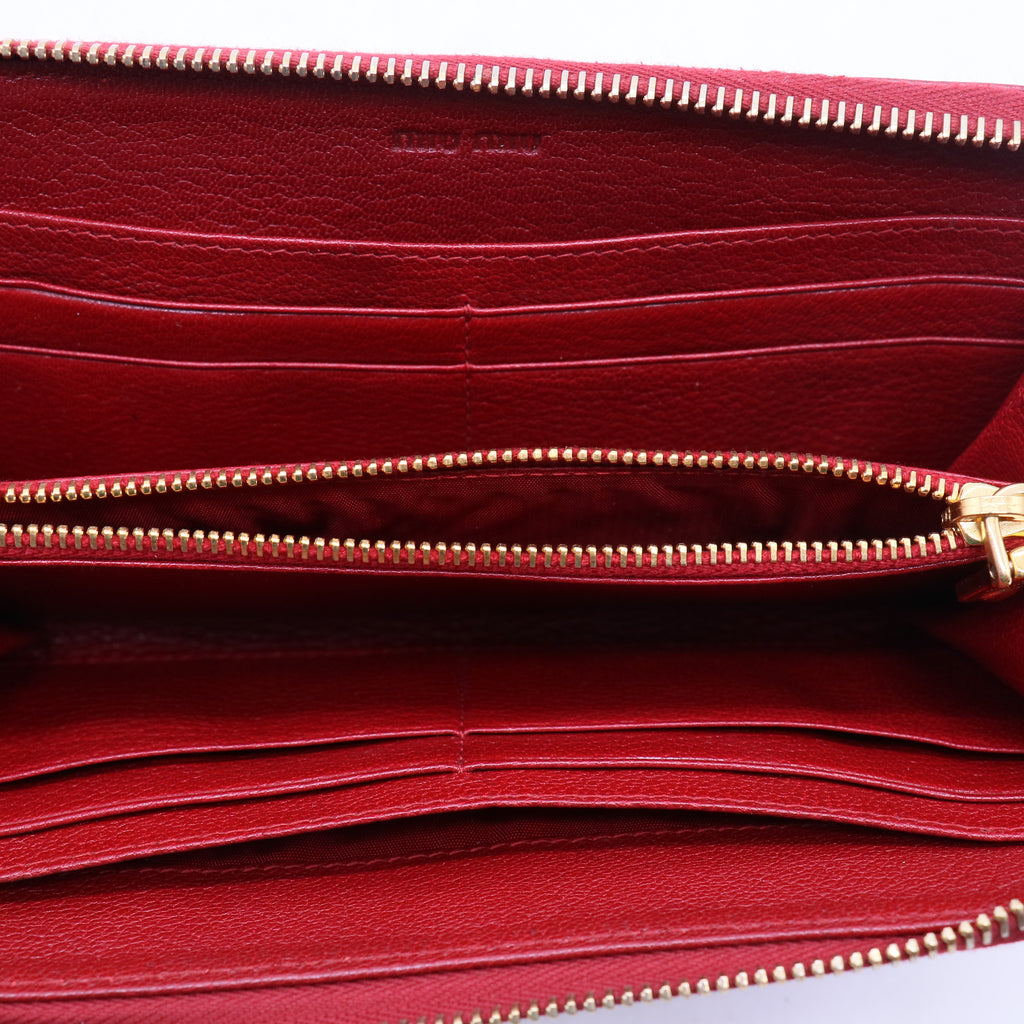 Round Zip Long Wallet Leather W21206
