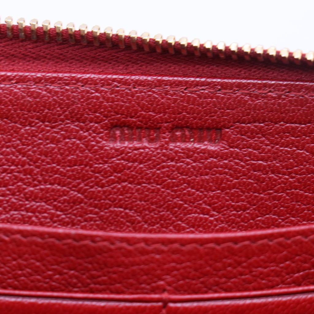 Round Zip Long Wallet Leather W21206