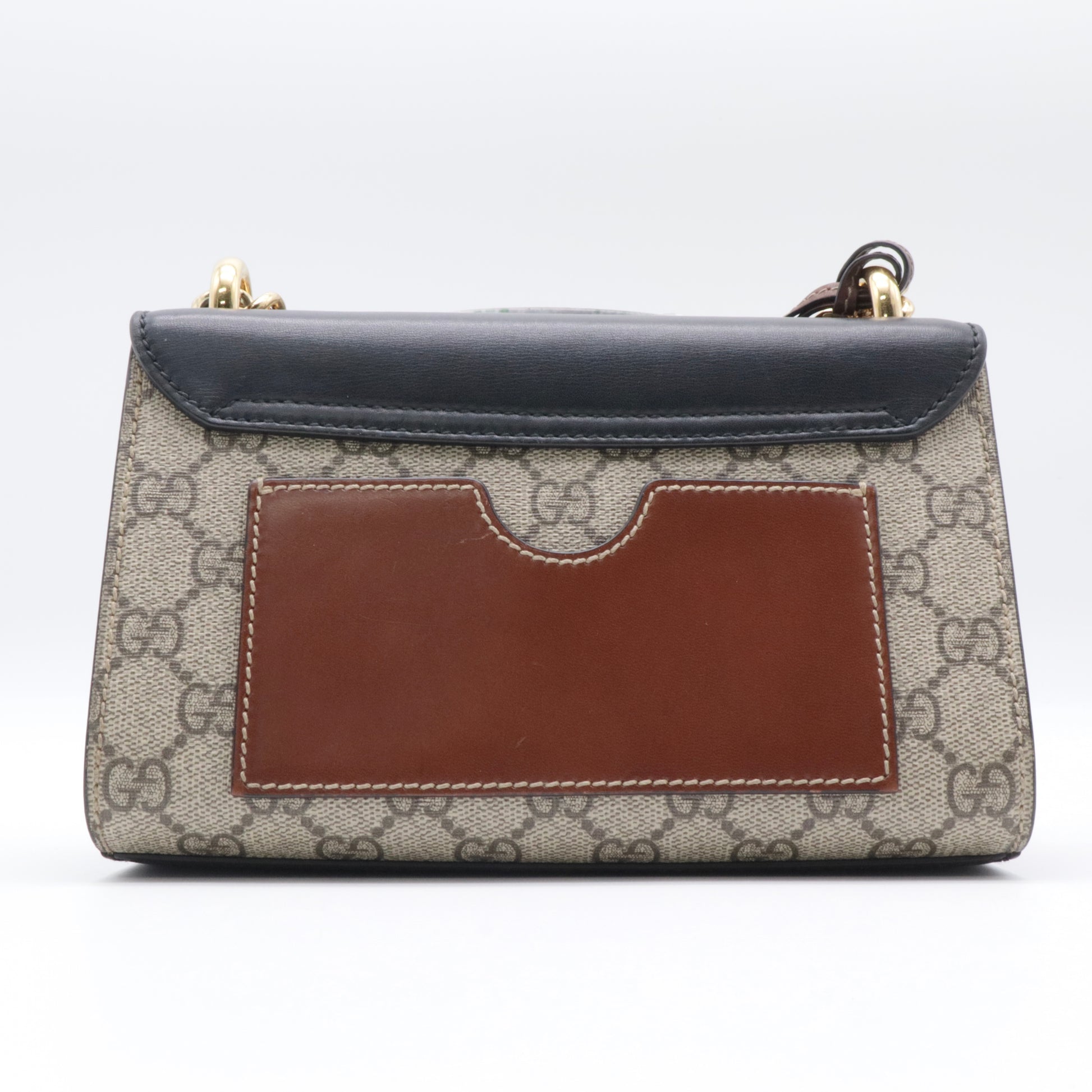 GG Supreme Monogram Calfskin Small Padlock Shoulder Bag twins