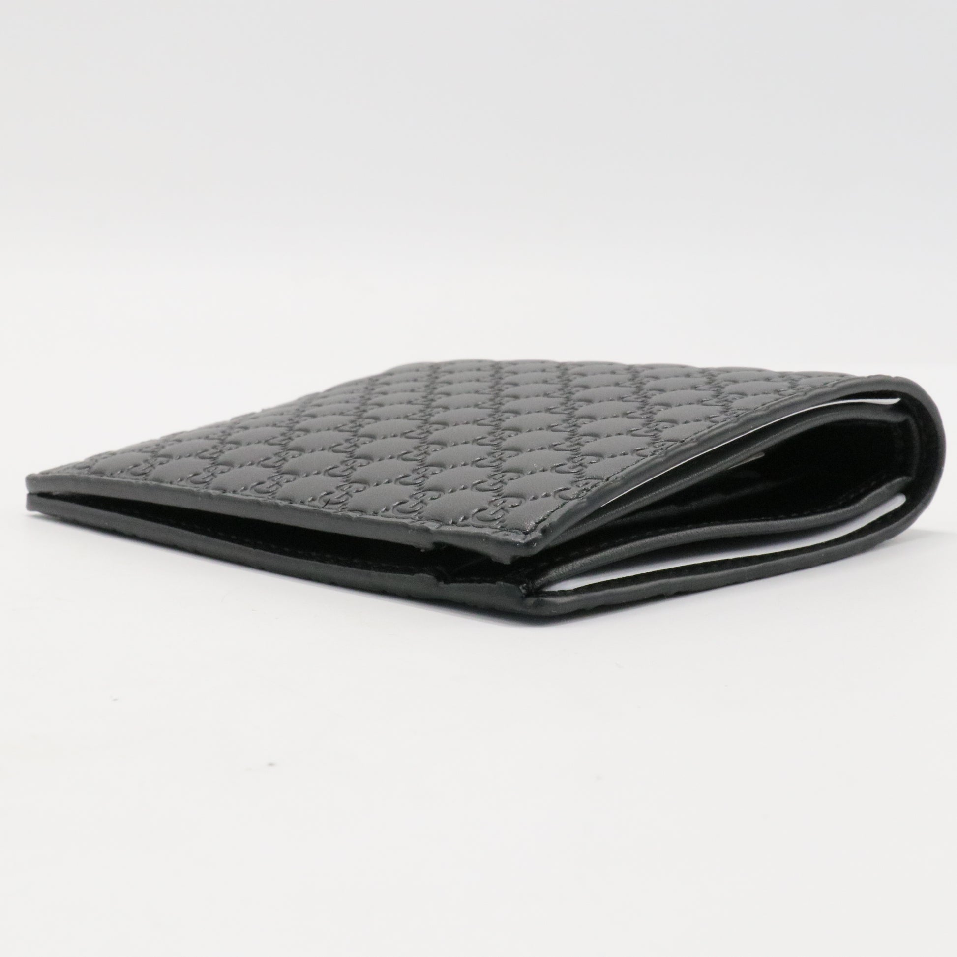 Microguccissima Pattern Leather Bifold Wallet