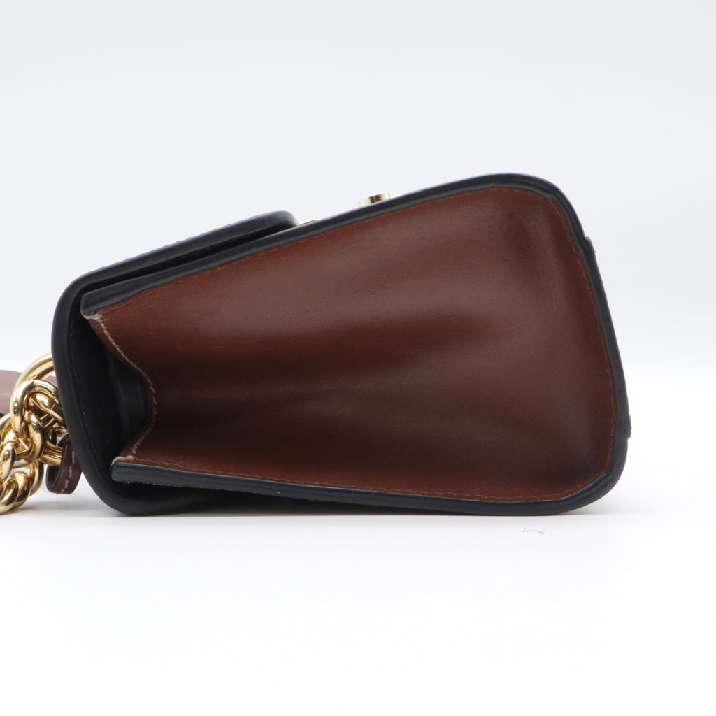 GG Supreme Monogram Calfskin Small Padlock Shoulder Bag twins