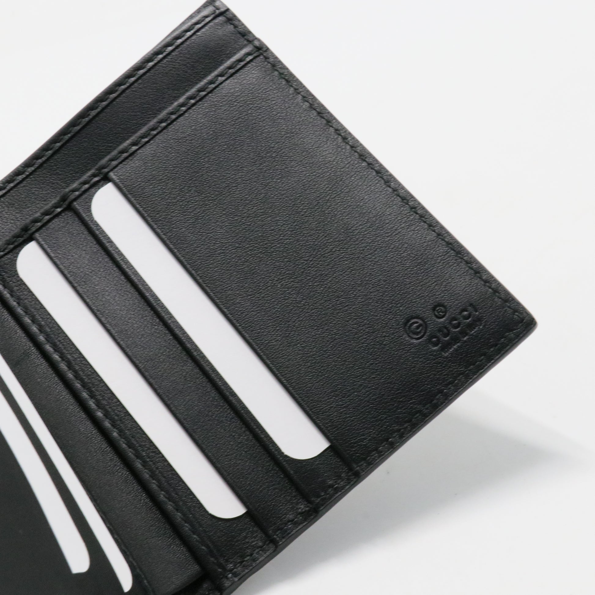 Microguccissima Pattern Leather Bifold Wallet